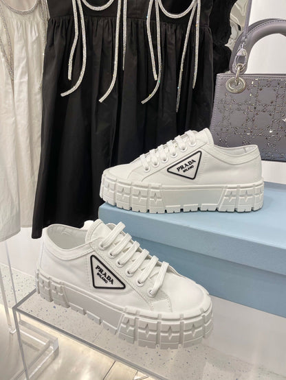 Prada Double Wheel  Nylon Gabardine Sneakers