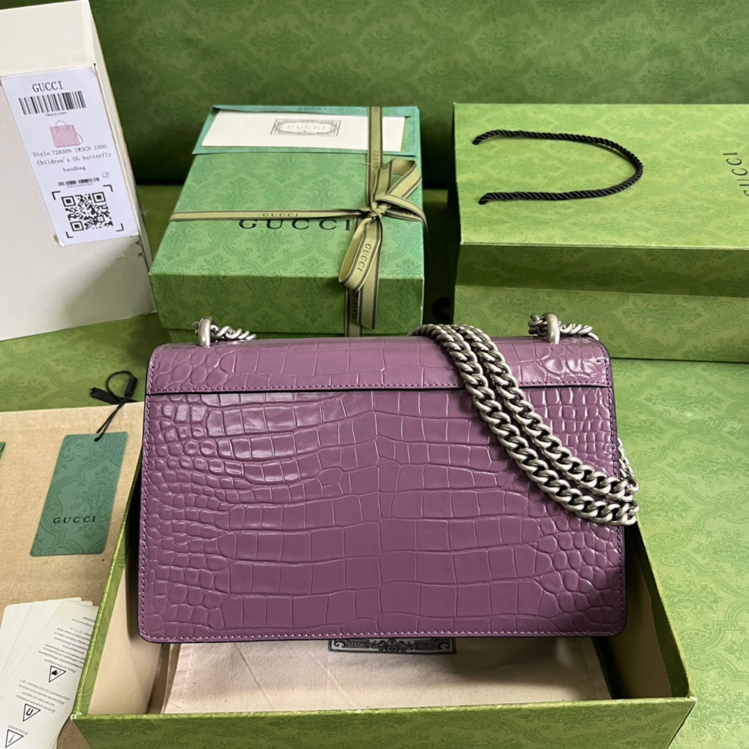 Gucci Crocodile Dionysus Small Shoulder Bag