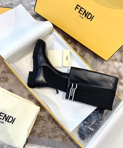Fendi Rockoko Knee High Boots