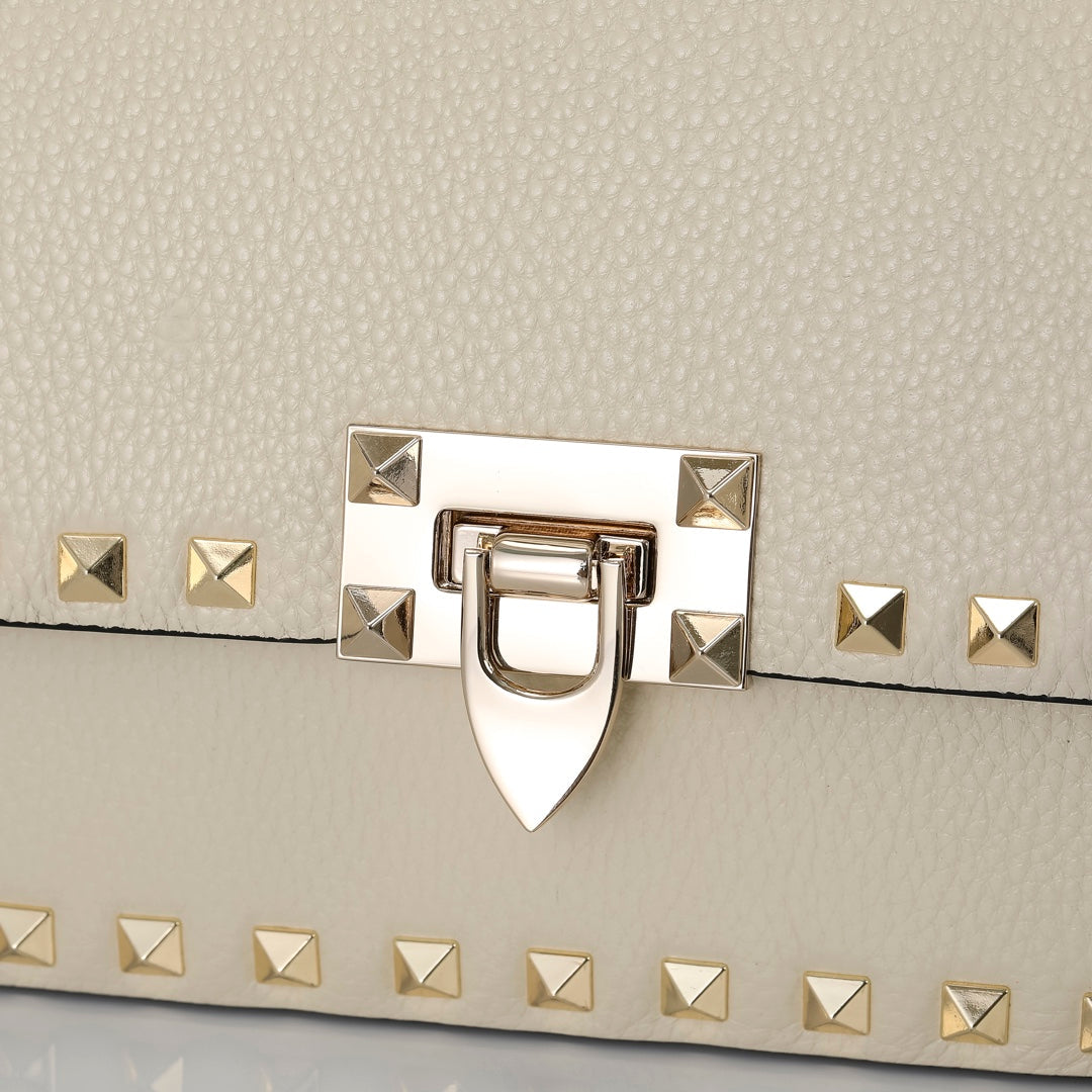 Valentino Garavani Small Rockstud  Grainy Calfskin Bag
