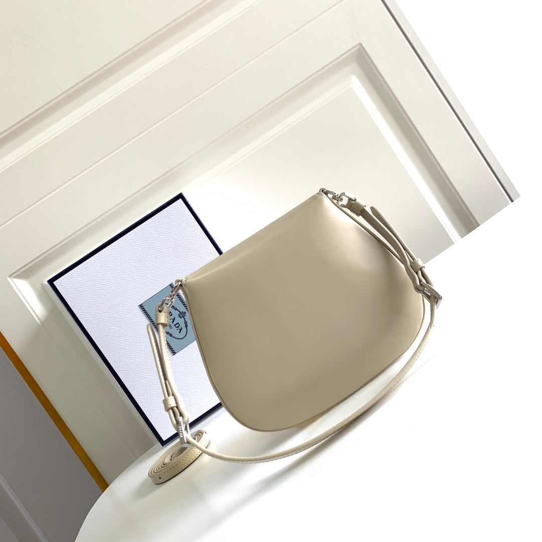 Prada Cleo brushed Leather Shoulder Bag With Flap