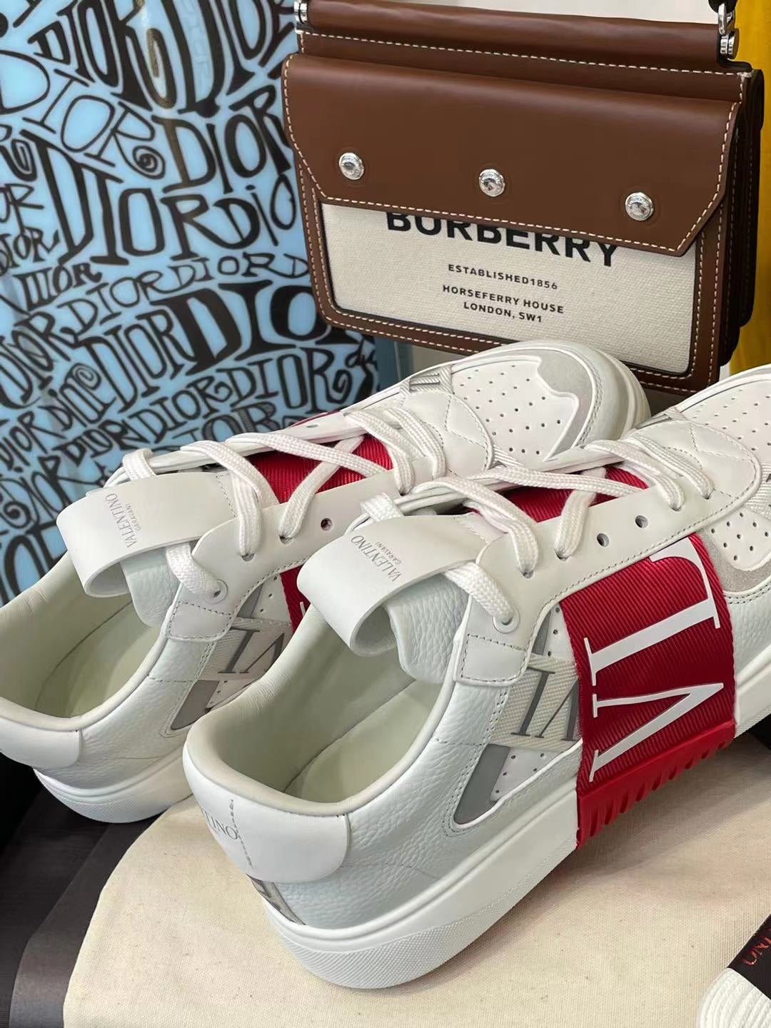 Valentino Calfskin  VL7N Sneakers with Bands