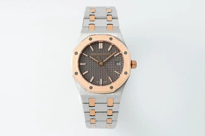 Audemars Piguet Royal Oak 34mm Sliver Case Brown Dial Pink Gold Steel