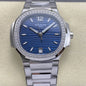 Patek Philippe Nautilus 35mm Blue Dial Sliver Case Diamond Bezel