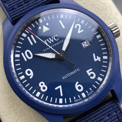 IWC Pilot's Mark XVIII 41mm Dark Blue Dial Rubber Strap