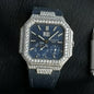 Patek Philippe Cubitus 45mm Diamond Case Blue Fabric Strap