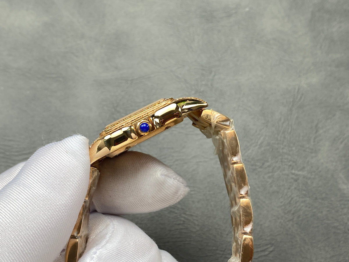 Panthere 27mm Pink Gold Case Diamond Bezel