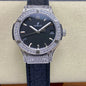 Hublot Classic Fusion 33mm Watch Black Dial And Black Leather Strap