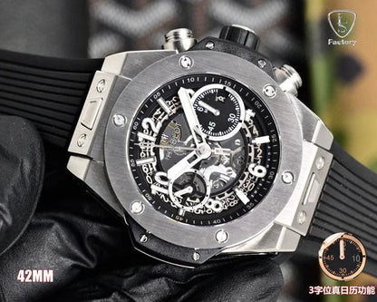 Hublot Big Bang Unico Titanium 42mm Watch with Black Rubber Strap