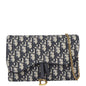 Dior Saddle Pouch Wallet on Chain Oblique Rovelle Bags