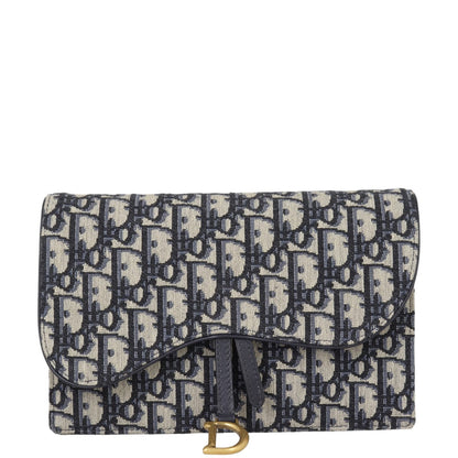Dior Saddle Pouch Wallet on Chain Oblique Rovelle Bags