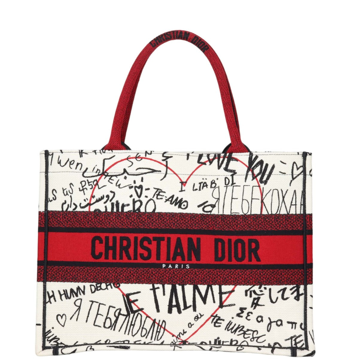 Dior Book Tote Medium DiorAmour Graffiti Rovelle Bags