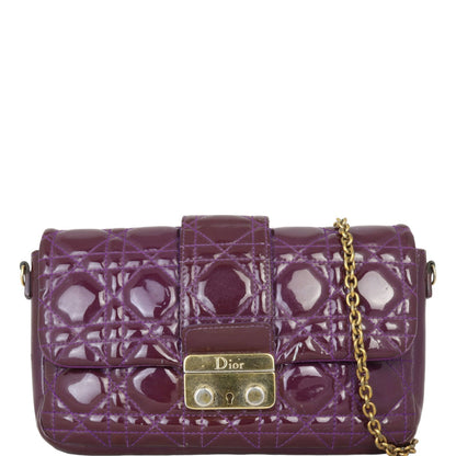 Dior Cannage New Lock Patent Pouch Rovelle Bags