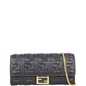 Fendi Baguette FF Embossed Wallet on Chain Rovelle Bags