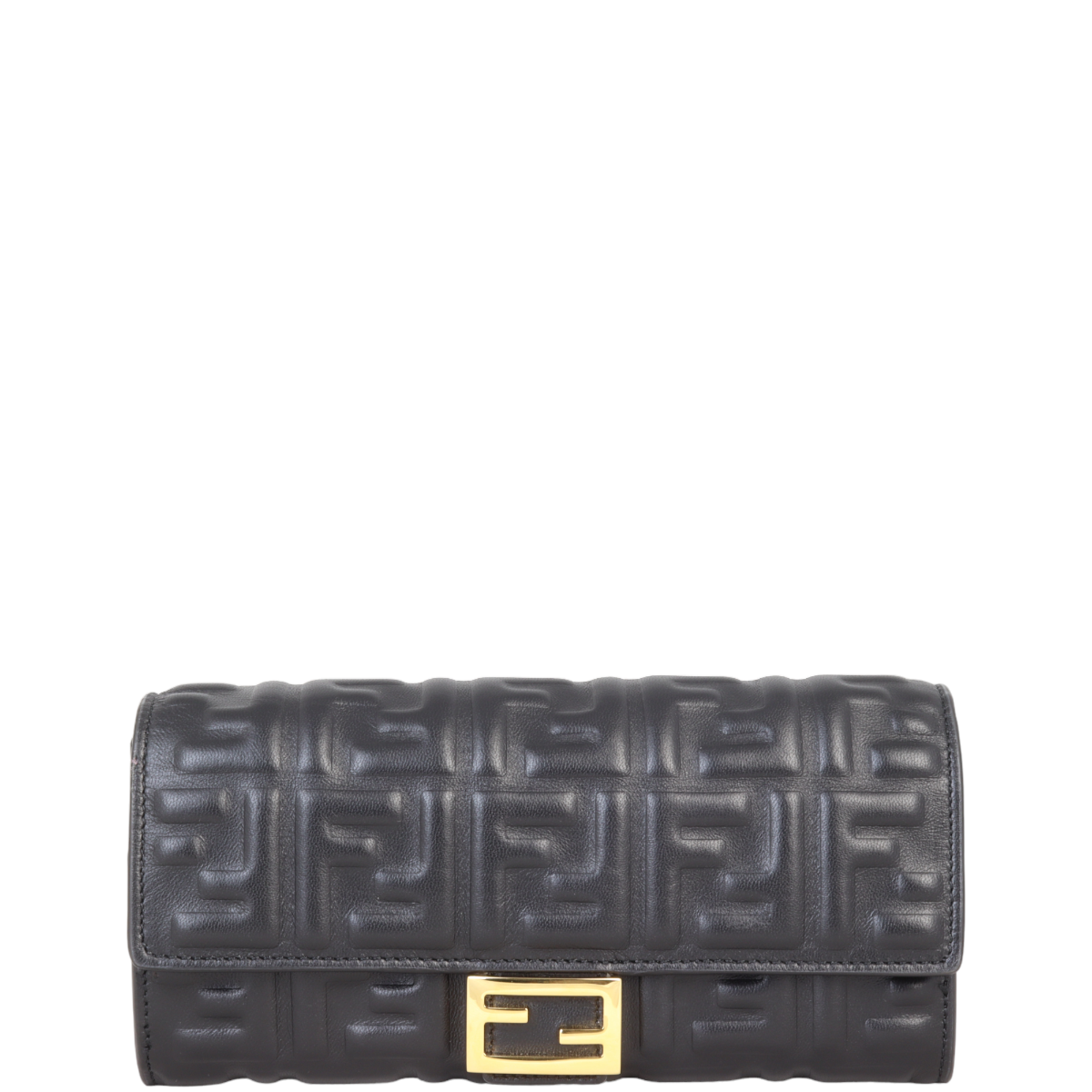 Fendi Baguette FF Embossed Wallet on Chain Rovelle Bags