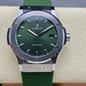 Hublot Classic Fusion 42mm Green Dial Green Rubber Strap