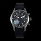 IWC Pilot 41mm Black Dial Silver Metallic Case Rubber Strap