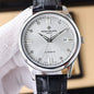 Patek Philippe Calatrava 40mm Silver Dial Black Leather Strap