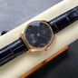 IWC Portuguese 40.4mm Black Dial Pink Gold Case Crocodile Leather