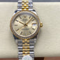 Datejust 31mm Yellow Gold Steel Diamond Bezel Champagne Dial