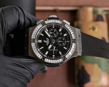 Hublot Big Bang Chronograph 44mm Steel Case Diamond Benzel