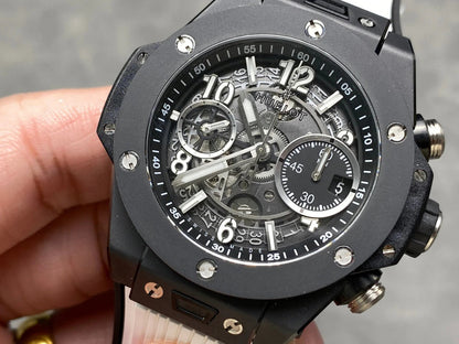 Hublot Big Bang Unico Black Magic 42mm White Rubber Strap