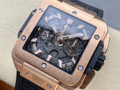 Hublot Square Bang Unico Rose Gold Ceramic 42mm Rose Gold Benzel Watch