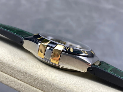 Omega Constellation Co-Axial Master Chronometer 41 mm Gold Steel Case Green Leather Strap