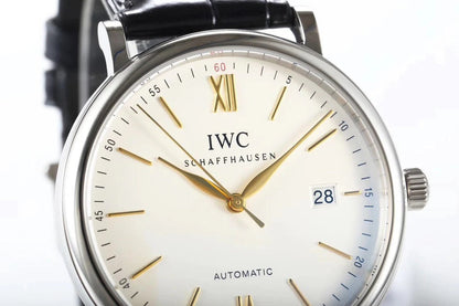 IWC Portofino 40mm Cream Dial Steel Case Gold Numerals