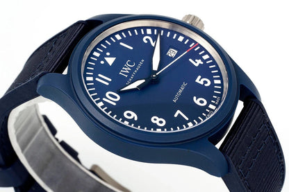 IWC Pilot 41mm Blue Dial Navy Blue Rubber Strap