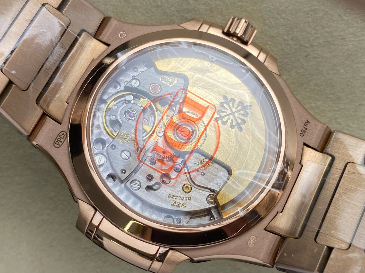 Patek Philippe Nautilus 35.2mm Rose Gold Case White Dial