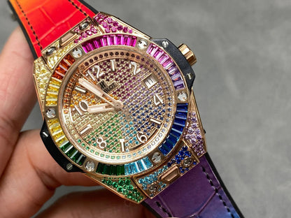 Hublot Big Bang One Click Rainbow Rose Gold 39mm Watch