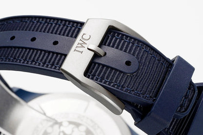 IWC Pilot 41mm Blue Dial Navy Blue Rubber Strap