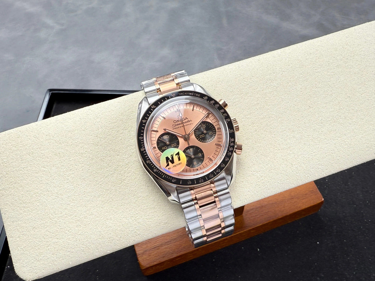 Omega Speedmaster Professional Moonwatch 42mm Rose Gold Steel Strap
