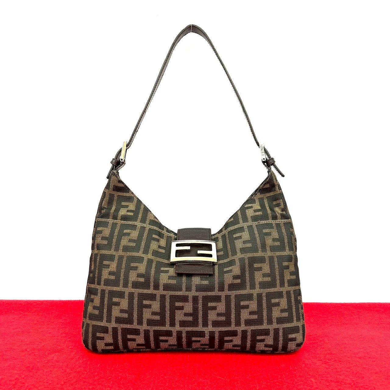 Fendi Mamma Baguette Leather Red Shoulder Bag Rovelle Bags