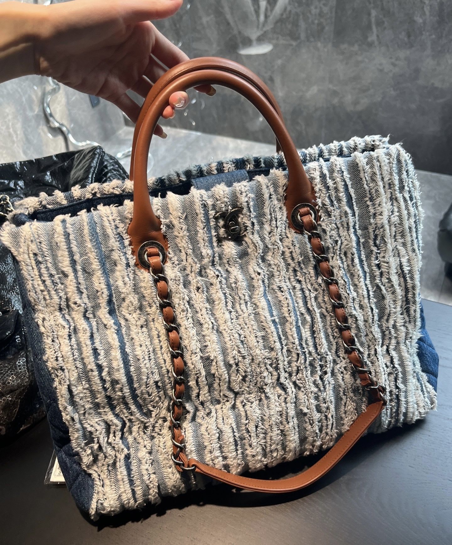 Chanel Luxury Leather Tote Bag Tote Rovelle Bags