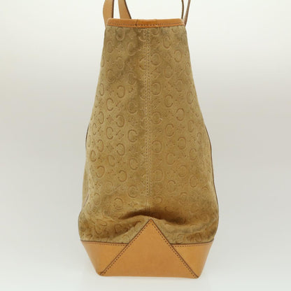 Luxury CELINE C Macadam Canvas Tote Bag Suede Beige ai599