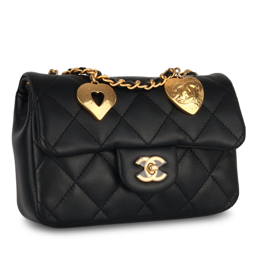 Chanel Mini Flap Bag - Heart Chain Rovelle Bags