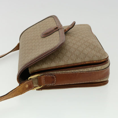 Luxury CELINE Macadam Canvas Shoulder Bag Beige ki2254