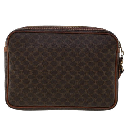 Luxury CELINE Macadam Canvas Clutch Bag PVC Leather Brown ki3150