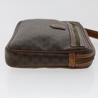 Luxury CELINE Macadam Canvas Clutch Bag PVC Leather Brown ki3150