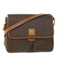 Luxury CELINE Macadam Canvas Shoulder Bag PVC Leather Brown ki3561
