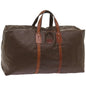 Luxury CELINE Macadam Canvas Boston Bag PVC Brown ki4112