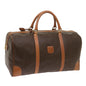 Luxury CELINE Macadam Canvas Boston Bag PVC Brown ki4225