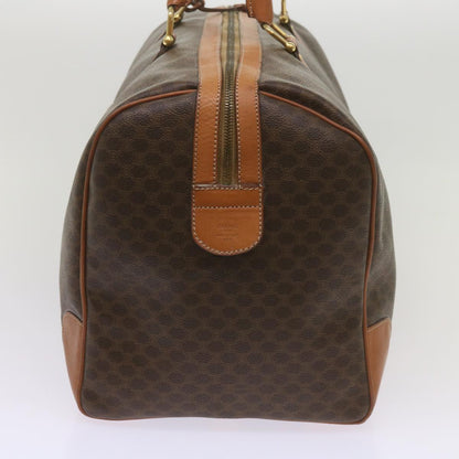 Luxury CELINE Macadam Canvas Boston Bag PVC Brown ki4225