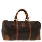 Luxury CELINE Macadam Canvas Boston Bag PVC Brown ki4266