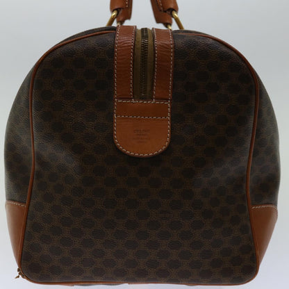 Luxury CELINE Macadam Canvas Boston Bag PVC Brown ki4266