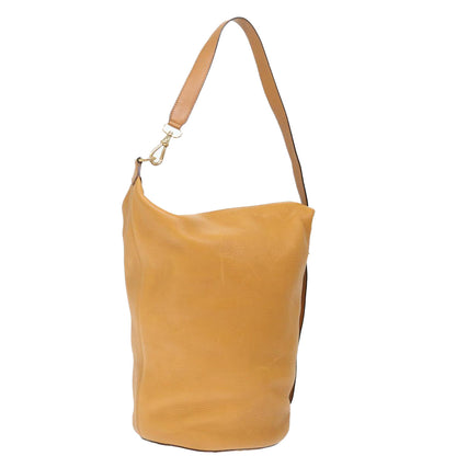 Luxury CELINE Shoulder Bag Leather Beige ki4346