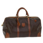 Luxury CELINE Macadam Canvas Boston Bag PVC Brown ki4356