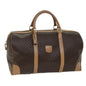 Luxury CELINE Macadam Canvas Boston Bag PVC Brown ki4391